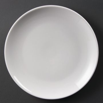 Olympia (Pack of 12) Whiteware Coupe Plates 250mm U079