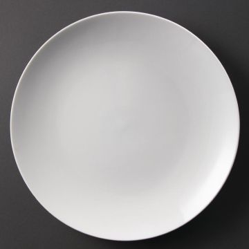 Olympia (Pack of 6) Whiteware Coupe Plates 310mm U081