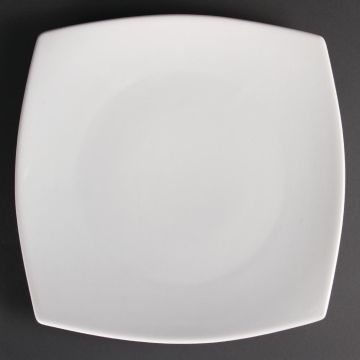 Olympia (Pack of 6) Whiteware Rounded Square Plates 305mm U172