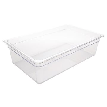 Vogue Polycarbonate 1/1 Gastronorm Container 200mm Clear U227