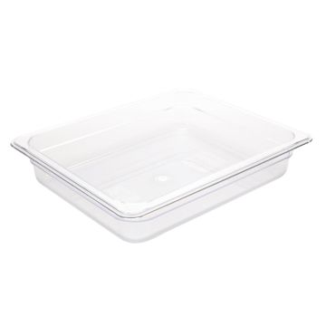 Vogue Polycarbonate 1/2 Gastronorm Container 100mm Clear U229