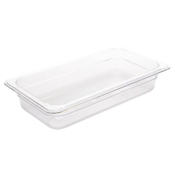Vogue Polycarbonate 1/3 Gastronorm Container 65mm Clear U232