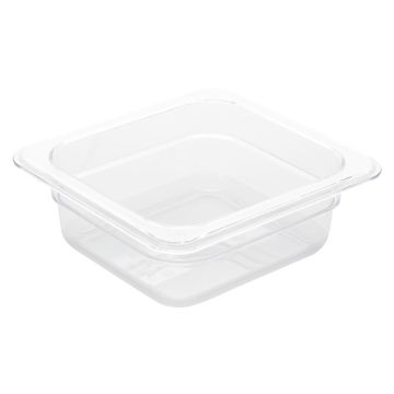Vogue Polycarbonate 1/6 Gastronorm Container 65mm Clear U239