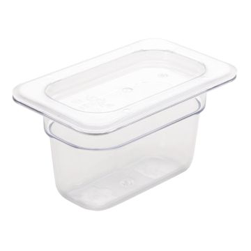 Vogue Polycarbonate 1/9 Gastronorm Container 100mm Clear U243