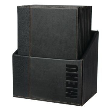 Securit Contemporary Menu Holder Set - A4 U266