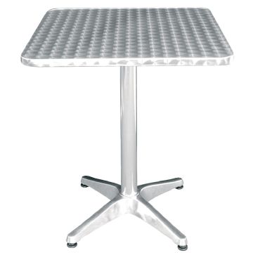 Bolero Square Bistro Table Stainless Steel 600mm U427