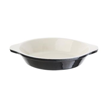 Vogue Black Round Cast Iron Gratin Dish 400ml U561