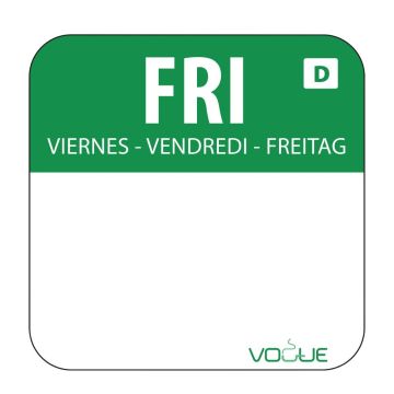 Dissolvable Food Rotation Labels Friday(Pack of 1000) U781
