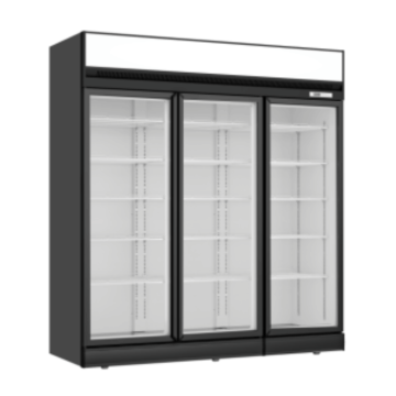 Thermaster Commercial Black Upright Three Glass Door Freezer - LG-1563DF