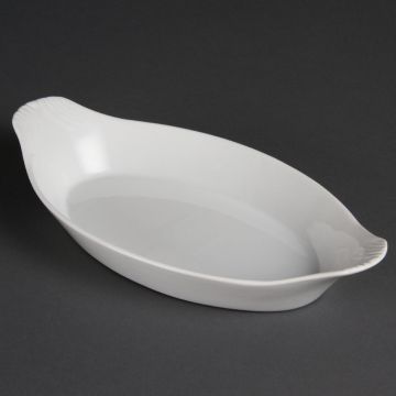 Olympia (Pack of 6) Whiteware Oval Eared Dishes 289 x 166mm W411