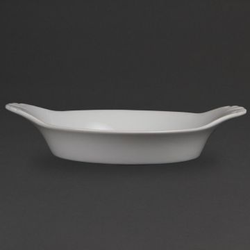 Olympia (Pack of 6) Whiteware Round Eared Dishes 220 x 177mm W433