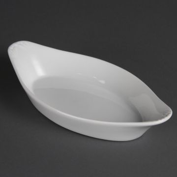 Olympia Whiteware Oval Eared Dishes 262 x 141mm (Pack of 6) W440