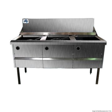 Gas Fish And Chips Fryer Three Fryer - WFS-3/18