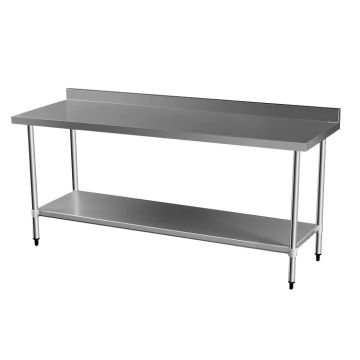 1800 X 390 Stainless Steel #304 Bench W/ Splashback