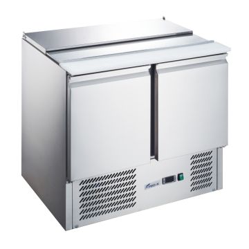 FED-X Refrigerated Two Door Salad Prep Fridge 900mm XGNS900S