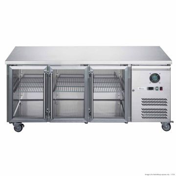 Fed-X Three Glass Door Bench Fridge XUB7C18G3V