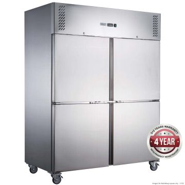 Fed-X S/S Four Door Upright Fridge XURC1410S2V