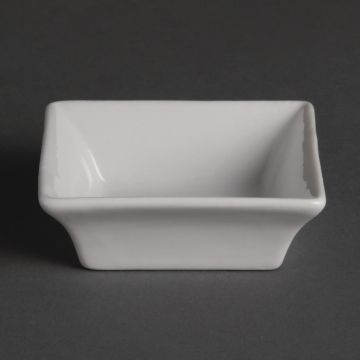 Olympia Whiteware Miniature Square Dishes 75mm (Pack of 12) Y136