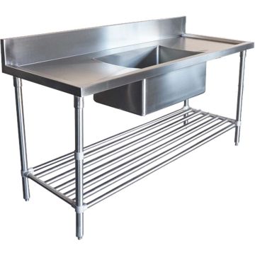1500X600mm Single Middle Bowl Kitchen Sink #304 Stainless Steel