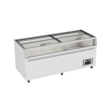 Thermaster Supermarket Island Freezer with Glass Sliding Lids ZCD-L210G
