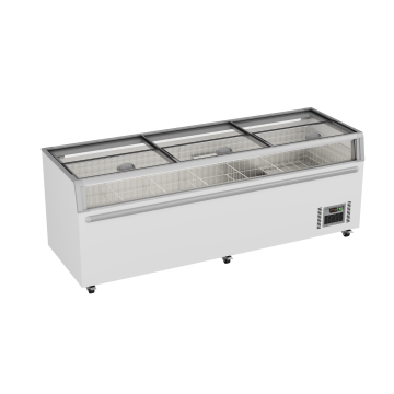 Thermaster Supermarket Island Freezer with Glass Sliding Lids ZCD-L250G