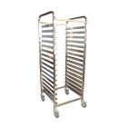 Baker Stainless Steel Single Gastronorm Trolley W/ 30 X 460X330mm Aluminium Pans