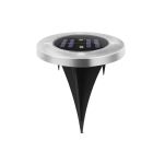 2X New Solar Powered Bright Circle Stainless Steel Outdoor Underground Led Light