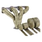 3Pcs Tan Exhaust Heat Wrap Titanium Fibre 15M (L) X 50mm (W) + 18 X Zip Ties