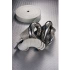 2Pcs White Exhaust Heat Wrap Glass Fibre 15M Long X 50mm Wide + 12Pcs Zip Ties
