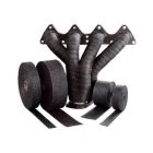 2Pcs Black Exhaust Heat Wrap Glass Fibre 15M Long X 50mm Wide + 12Pcs Zip Ties