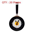 20X Brand New Hanging Decorative Creative Design Fried Egg Pan Wall Clock Yellow