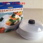 2X Brand New Handy Easy 2 Tier Gourmet Microwave Steamer Pressure Food Cooker