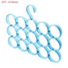 10X New Modern Hanger 15 Ring Clothes Scarf Towel Holder Closet Storage Hanger
