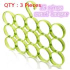 3X Modern Hanger 15 Ring Clothes Scarf Towel Holder Closet Storage Hanger Green