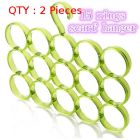 2X Modern Hanger 15 Ring Clothes Scarf Towel Holder Closet Storage Hanger Green