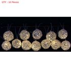 10X Brand New Solar Powered Bright Hanging Decorative Ball Design Led Light