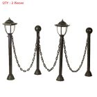 2X Brand New Solar Powered Bright Outdoor Garden Lawn Led Light W/ Chain Post