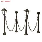 4X Brand New Solar Powered Bright Outdoor Garden Lawn Led Light W/ Chain Post