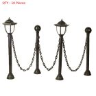 10X Brand New Solar Powered Bright Outdoor Garden Lawn Led Light W/ Chain Post