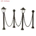 50X Brand New Solar Powered Bright Outdoor Garden Lawn Led Light W/ Chain Post