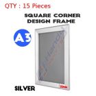 15 A3 Silver Square Corner Snap Frame/Poster Frame/Picture Frame 25mm