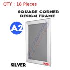 18 A2 Heavy Duty Silver Square Corner Snap Frame/Picture Frame/Poster Frame