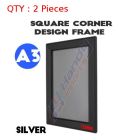 2 A3 Heavy Duty Black Square Corner Snap Frame/Picture Frame/Poster Frame 32mm