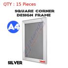 15 A4 Silver Square Corner Snap Frame/Poster Frame/Picture Frame 25mm