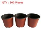 100 Round Plastic Thermoformed Nursery Garden Plants Double Colour Pot 130X120mm