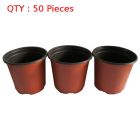 50 Round Plastic Thermoformed Nursery Garden Plants Double Colour Pot 100X90mm