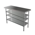 New 1400X390mm #430 Grade Stainless Steel Bbq Narrow Work Bench ,3Xundershelf