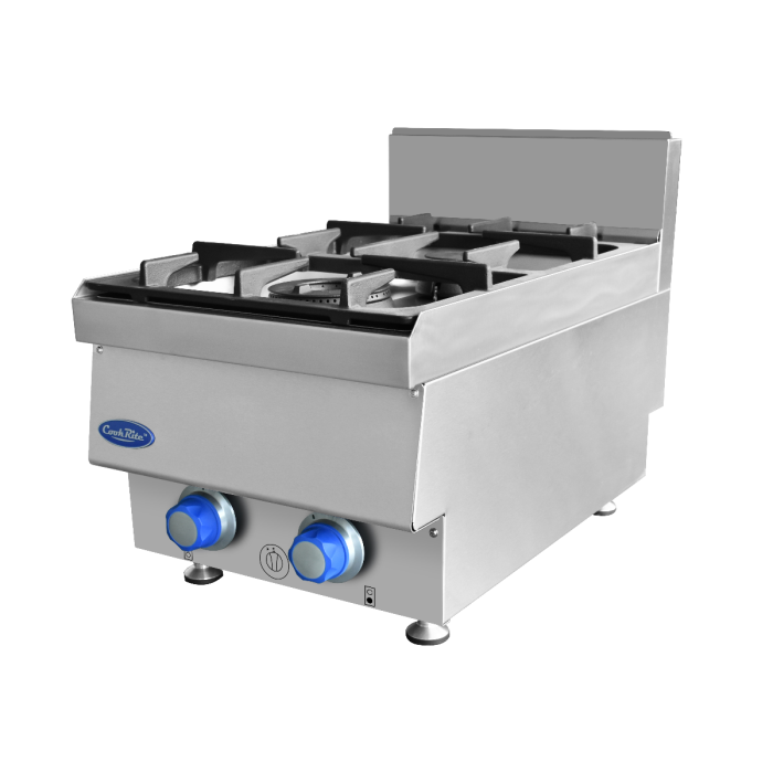COOKRITE 2 Burner Cook Top 650 LPG AT65G2B-C LPG