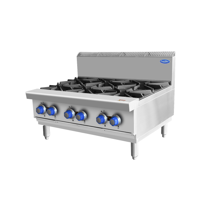 COOKRITE OPEN 6 BURNER COOK TOPS NG AT80G6B-C NG