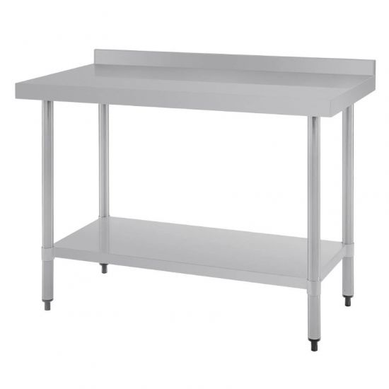 Commercial 1200x700 Stainless Steel Table Food Grade Work Splashback Bench 1200-7-WBB HY